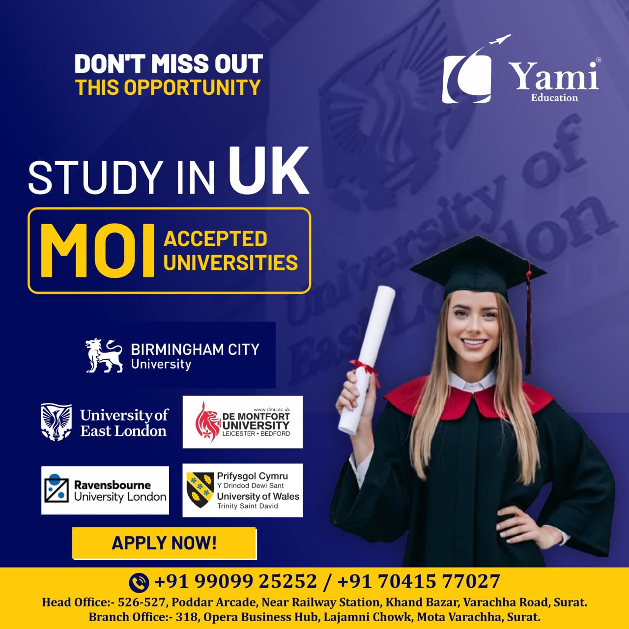 Study UK Without IELTS Surat